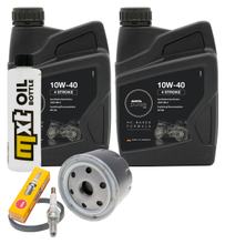Paquete de inspección 2L 10W-40 + filtro de aceite + 1x bujía para Aprilia Atlantic 500 ccm