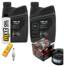 Paquete de inspección 2L 10W-40 + filtro de aceite + 1x bujía para Aprilia Atlantic 500 ccm