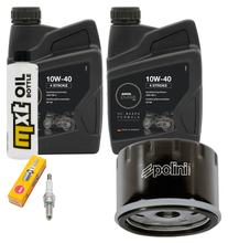 Paquete de inspección 2L 10W-40 + filtro de aceite + 1x bujía para Aprilia Atlantic 500 ccm