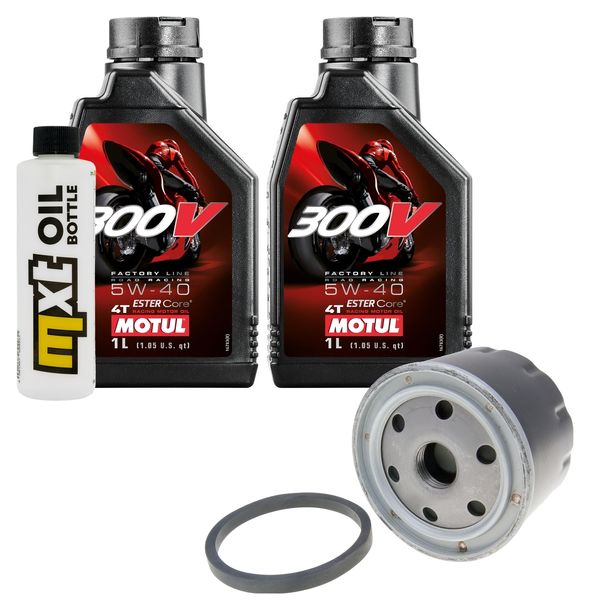 Inspektionspaket 2L 5W-40 + Ölfilter + 1x Zündkerze für Aprilia Scarabeo, Piaggio X9 500 ccm Bj. 2003 - 2006