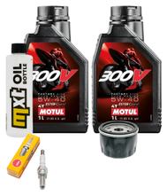 Kit d'inspection 2L 5W-40 + filtre à huile + 1x bougie pour Aprilia Scarabeo, Piaggio X9 500 ccm Année 2003 - 2006