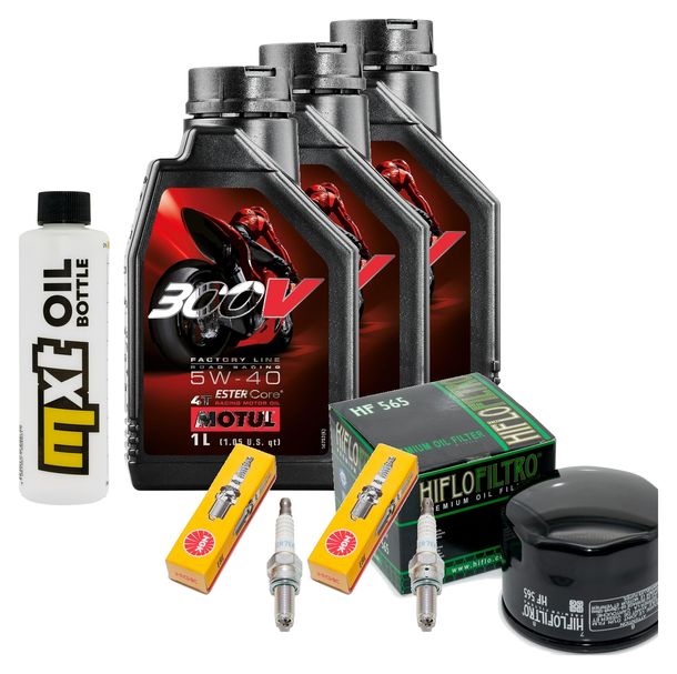 Inspektionspaket 3L 5W-40 + Ölfilter + 2x Zündkerze für Aprilia SRV 850 ccm