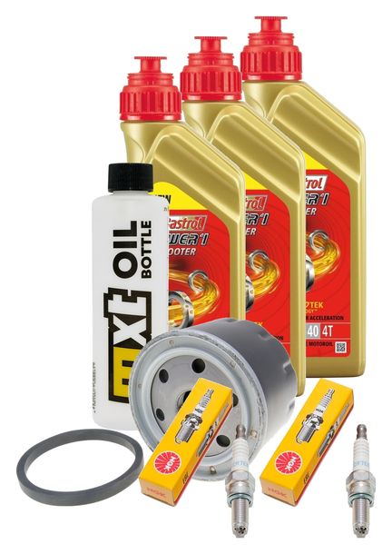 Inspektionspaket 3L 5W-40 + Ölfilter + 2x Zündkerze für Aprilia SRV 850 ccm
