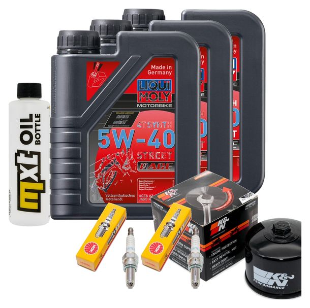 Inspektionspaket 3L 5W-40 + Ölfilter + 2x Zündkerze für Aprilia SRV 850 ccm