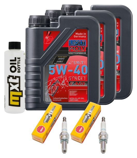 Inspektionspaket 3L 5W-40 + Ölfilter + 2x Zündkerze für Aprilia SRV 850 ccm