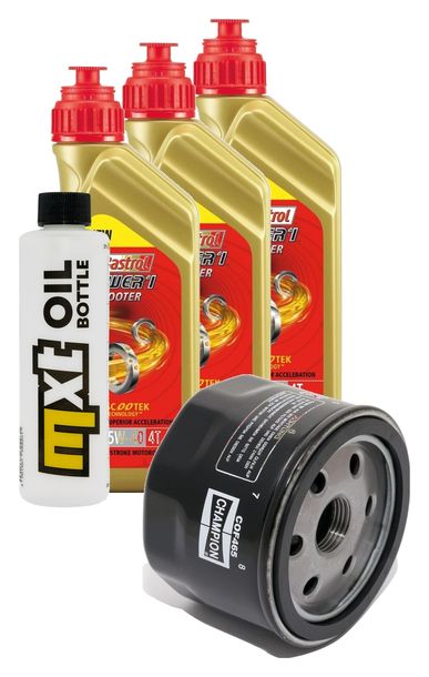Inspektionspaket 3L 5W-40 + Ölfilter + 2x Zündkerze für Aprilia SRV 850 ccm