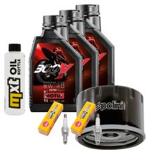 Kit d'inspection 3L 5W-40 + filtre à huile + 2 bougies pour Aprilia SRV 850 ccm