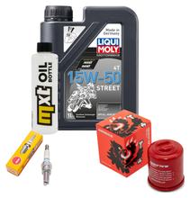 Paquete de inspección 1L 15W-50 + filtro de aceite + 1x bujía para Benelli Adiva 125 ccm