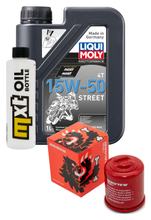 Paquete de inspección 1L 15W-50 + filtro de aceite + 1x bujía para Benelli Adiva 125 ccm