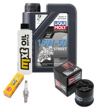 Kit d'inspection 1L 15W-50 + filtre à huile + 1x bougie pour Benelli Adiva 125 ccm