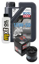 Kit d'inspection 1L 15W-50 + filtre à huile + 1x bougie pour Benelli Adiva 125 ccm