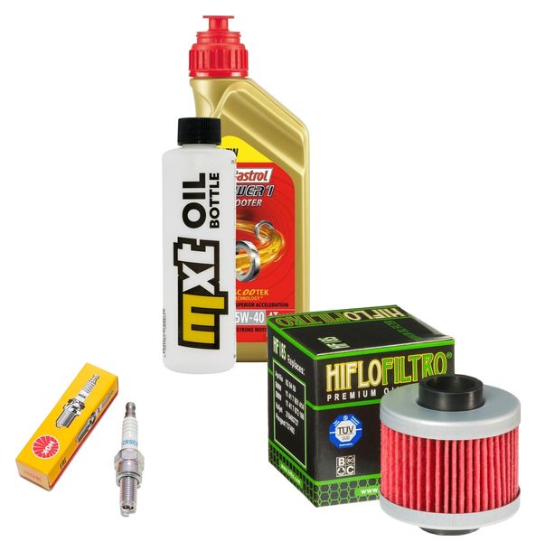 Pacchetto di ispezione 1L 5W-40 + filtro olio + 1x candela per BMW C1 200 ccm