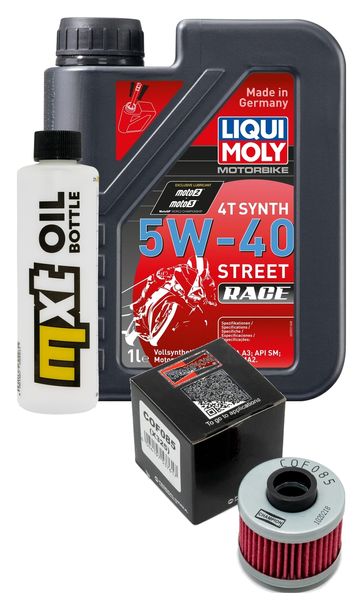 Inspektionspaket 1L 5W-40 + Ölfilter + 1x Zündkerze für BMW C1 200 ccm