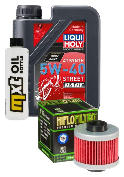 Inspektionspaket 1L 5W-40 + Ölfilter + 1x Zündkerze für BMW C1 125 ccm