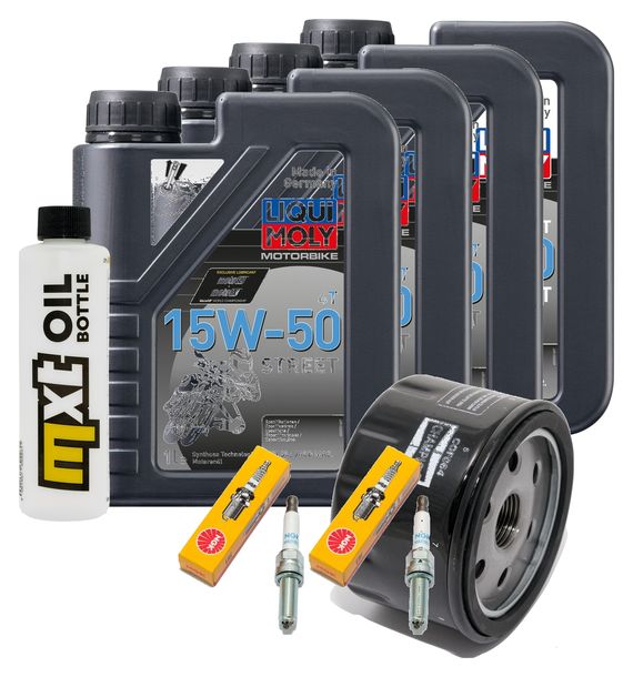Kit d'inspection 4L 15W-50 + filtre à huile + 2 bougies pour BMW C Sport 600 ccm