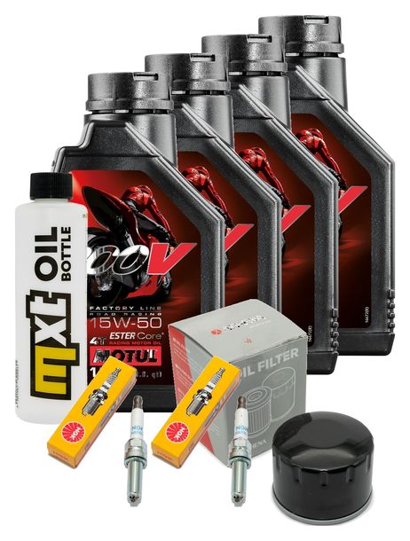 Kit d'inspection 4L 15W-50 + filtre à huile + 2 bougies pour BMW C Sport 600 ccm