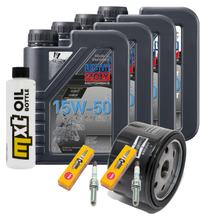 Paquete de inspección 4L 15W-50 + filtro de aceite + 2 bujías para BMW C GT 650 ccm