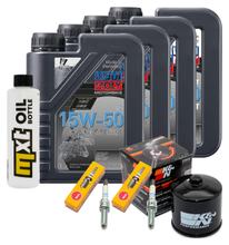 Paquete de inspección 4L 15W-50 + filtro de aceite + 2 bujías para BMW C GT 650 ccm