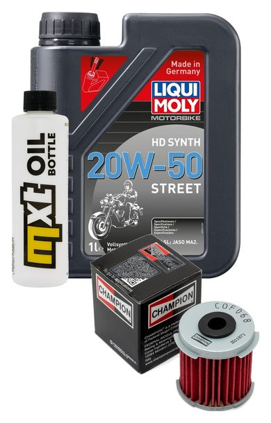Inspektionspaket 1L 20W-50 + Ölfilter + 1x Zündkerze für Daelim NS II 125 ccm