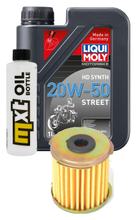 Kit de inspeção 1L 20W-50 + filtro de óleo + 1x vela de ignição para Daelim NS II 125 ccm