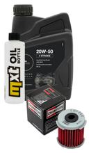 Kit de inspeção 1L 20W-50 + filtro de óleo + 1x vela de ignição para Daelim NS II 125 ccm