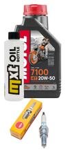 Paquete de inspección 1L 20W-50 + filtro de aceite + 1x bujía para Daelim NS II 125 ccm