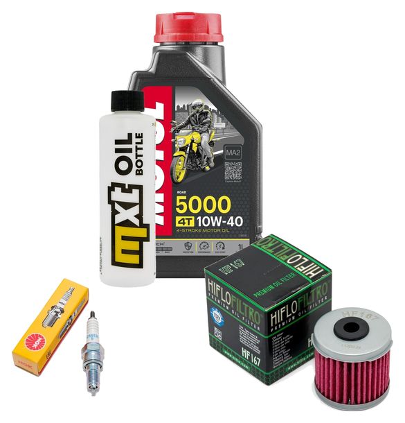 Inspektionspaket 1L 10W-40 + Ölfilter + 1x Zündkerze für Daelim S1 Fi 125 ccm