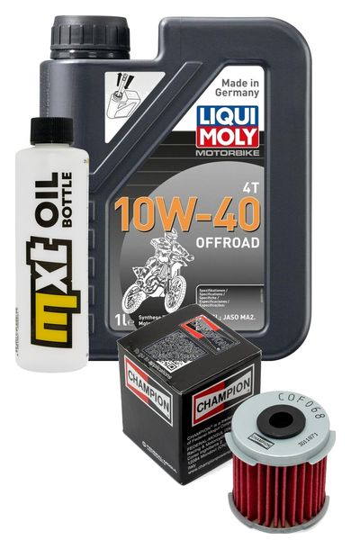 Inspektionspaket 1L 10W-40 + Ölfilter + 1x Zündkerze für Daelim S1 Fi 125 ccm