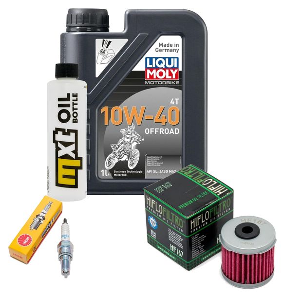 Inspektionspaket 1L 10W-40 + Ölfilter + 1x Zündkerze für Daelim S1 Fi 125 ccm