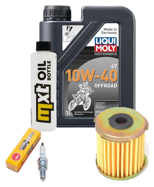 Inspektionspaket 1L 10W-40 + Ölfilter + 1x Zündkerze für Daelim S1 Fi 125 ccm
