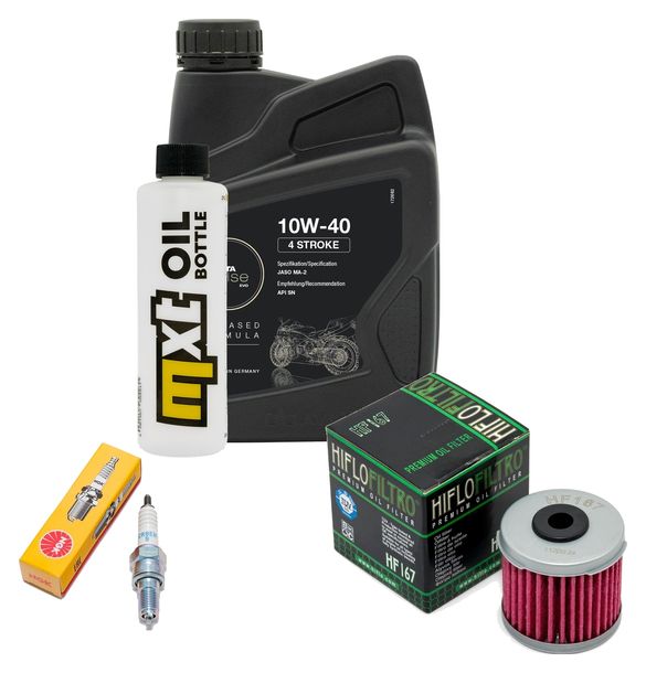 Inspektionspaket 1L 10W-40 + Ölfilter + 1x Zündkerze für Daelim S1 Fi 125 ccm