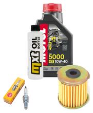 Pacote de Inspeção 1L 10W-40 + Filtro de Óleo + 1x Vela de Ignição para Daelim S1 Fi 125 ccm