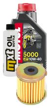 Pacote de Inspeção 1L 10W-40 + Filtro de Óleo + 1x Vela de Ignição para Daelim S1 Fi 125 ccm