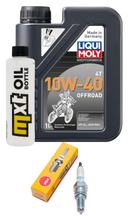 Pacote de Inspeção 1L 10W-40 + Filtro de Óleo + 1x Vela de Ignição para Daelim S1 Fi 125 ccm