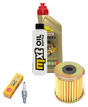 Paquete de inspección 1L 10W-40 + filtro de aceite + 1x bujía para Daelim S1 Fi 125 ccm