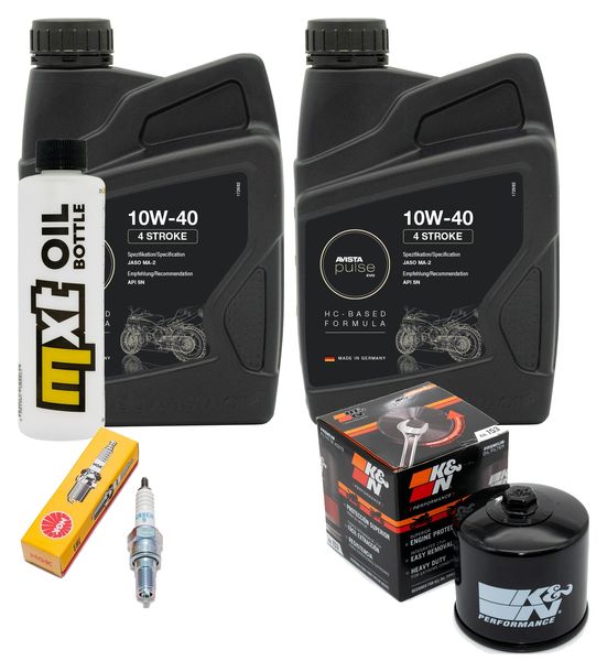 Inspektionspaket 2L 10W-40 + Ölfilter + 1x Zündkerze für Daelim S3 Fi 125 ccm