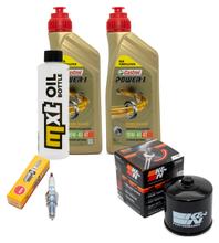 Paquete de inspección 2L 10W-40 + filtro de aceite + 1x bujía para Daelim S3 Fi 125 ccm