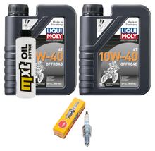 Pacote de inspeção 2L 10W-40 + filtro de óleo + 1x vela de ignição para Daelim S3 Fi 125 ccm