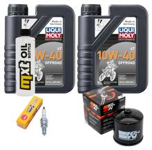 Pacote de inspeção 2L 10W-40 + filtro de óleo + 1x vela de ignição para Daelim S3 Fi 125 ccm