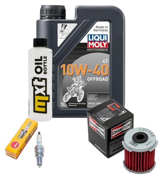 Inspektionspaket 1L 10W-40 + Ölfilter + 1x Zündkerze für Daelim Otello Fi 125 ccm