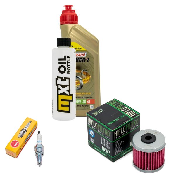Inspektionspaket 1L 10W-40 + Ölfilter + 1x Zündkerze für Daelim Otello Fi 125 ccm