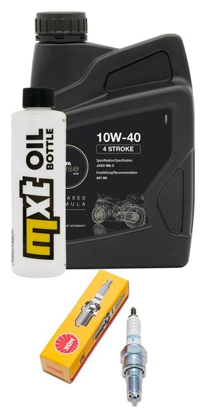 Inspektionspaket 1L 10W-40 + Ölfilter + 1x Zündkerze für Daelim Otello Fi 125 ccm