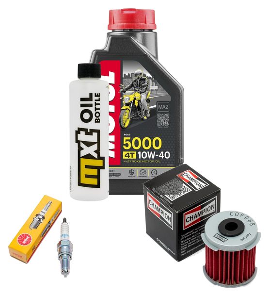 Inspektionspaket 1L 10W-40 + Ölfilter + 1x Zündkerze für Daelim Otello Fi 125 ccm