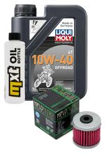Pacote de Inspeção 1L 10W-40 + Filtro de Óleo + 1x Vela de Ignição para Daelim Otello Fi 125 ccm