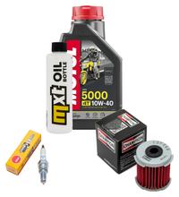 Pacote de Inspeção 1L 10W-40 + Filtro de Óleo + 1x Vela de Ignição para Daelim Otello Fi 125 ccm