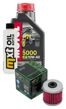 Pacote de Inspeção 1L 10W-40 + Filtro de Óleo + 1x Vela de Ignição para Daelim Otello Fi 125 ccm