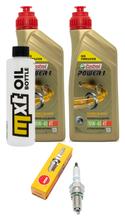 Pacote de Inspeção 2L 10W-40 + Filtro de Óleo + 1x Vela de Ignição para Daelim S Fi 300 ccm