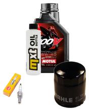 Paquete de inspección 1L 5W-40 + filtro de aceite + 1x bujía para Derbi Boulevard 125 ccm Año 2003