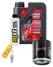 Kit d'inspection 1L 5W-40 + filtre à huile + 1x bougie pour Derbi Boulevard 125 ccm Année 2003