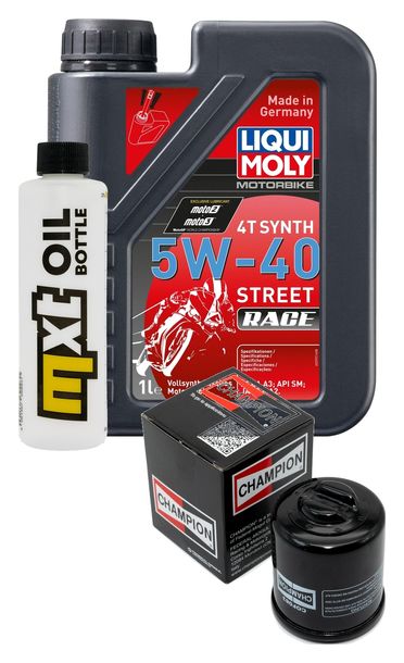 Inspektionspaket 1L 5W-40 + Ölfilter + 1x Zündkerze für Derbi Boulevard S 125 ccm Bj. 2007